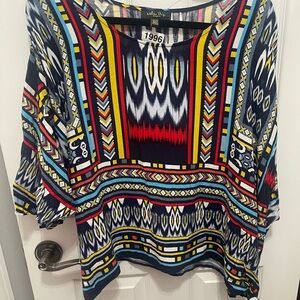 Melissa Paige Multicolor Geometric Blouse